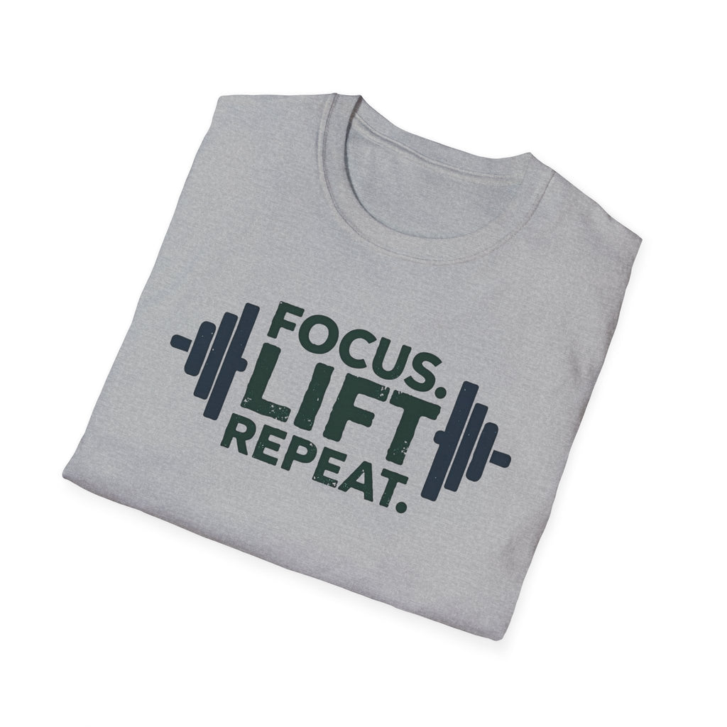 Lift Strong – Focus. Lift. Repeat. T-Shirt