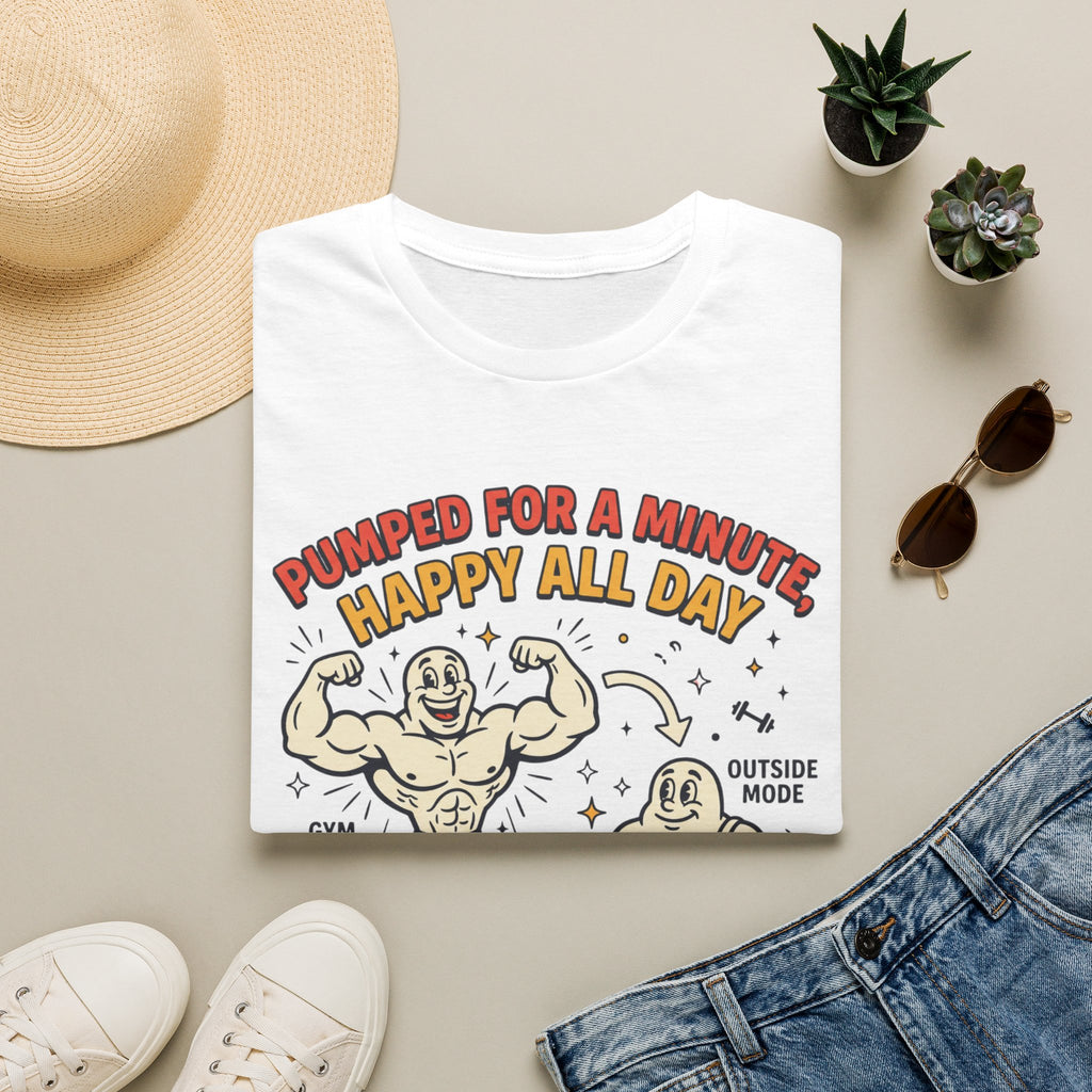 Pumped for a minute, happy all day T-Shirt