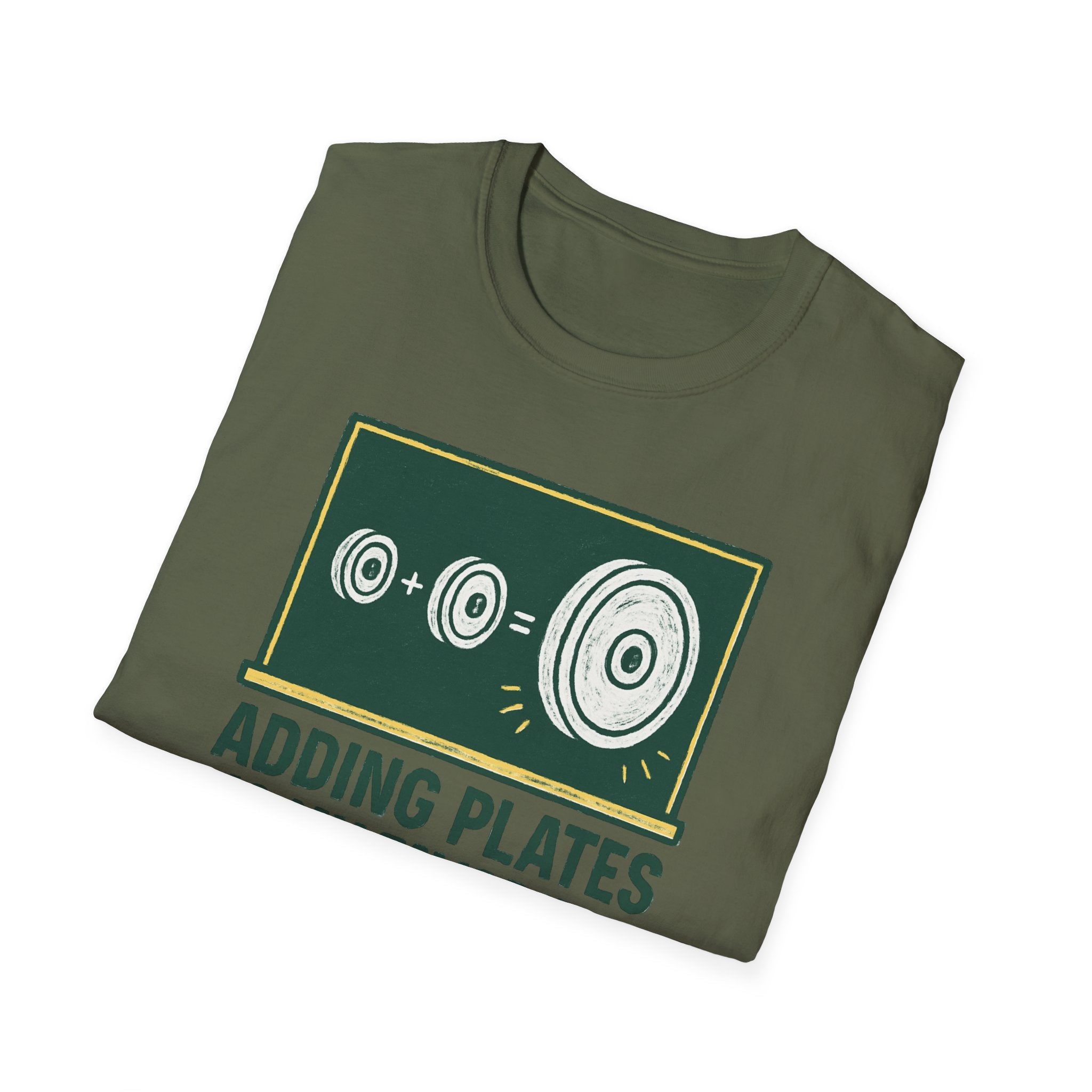 Adding Plates Is My Favorite Subject – Chalkboard Gym Edition Tshirt
