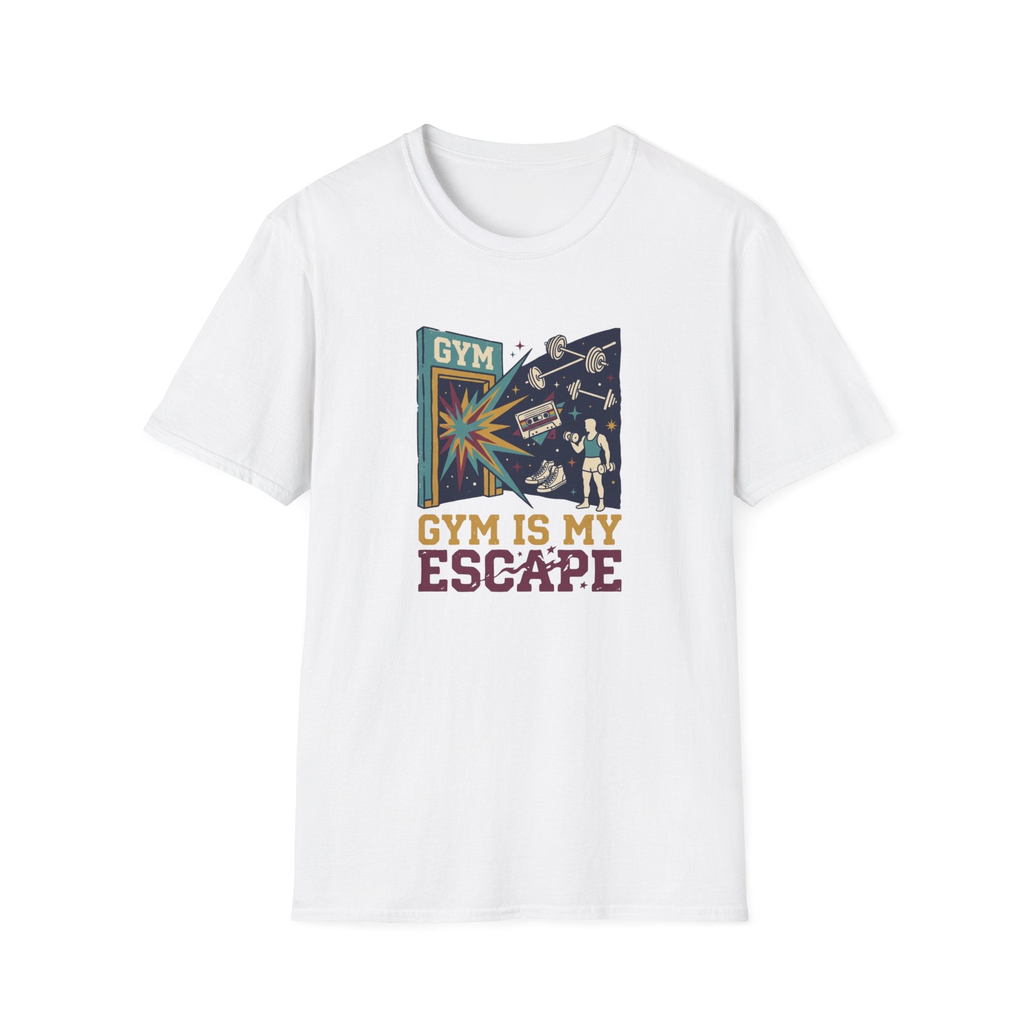 Gym is my escape - colorful T-Shirt
