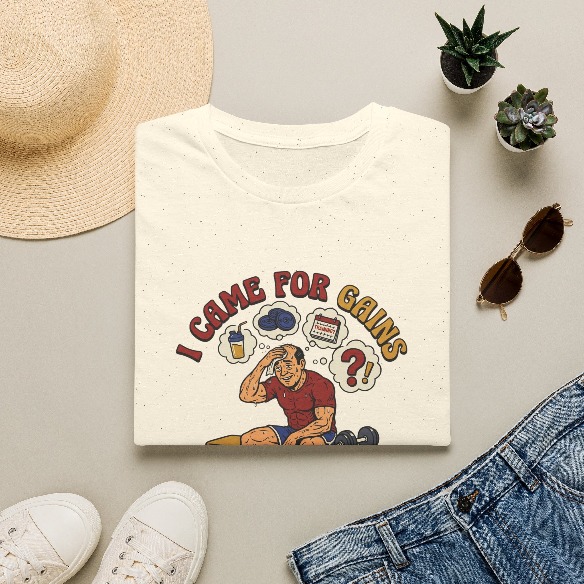 Came for Gains, left with Questions T-Shirt
