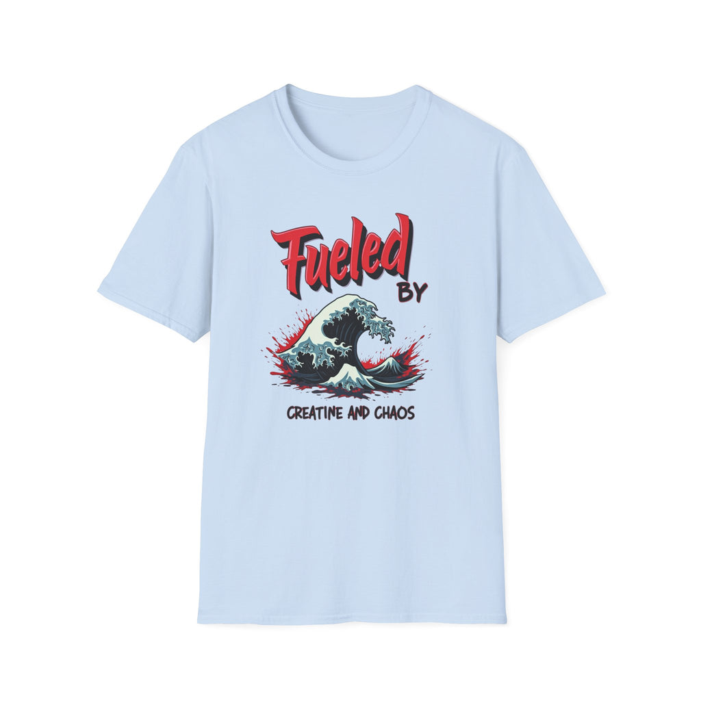 Fueled by Creatine and Chaos – Energy Wave Edition T-Shirt
