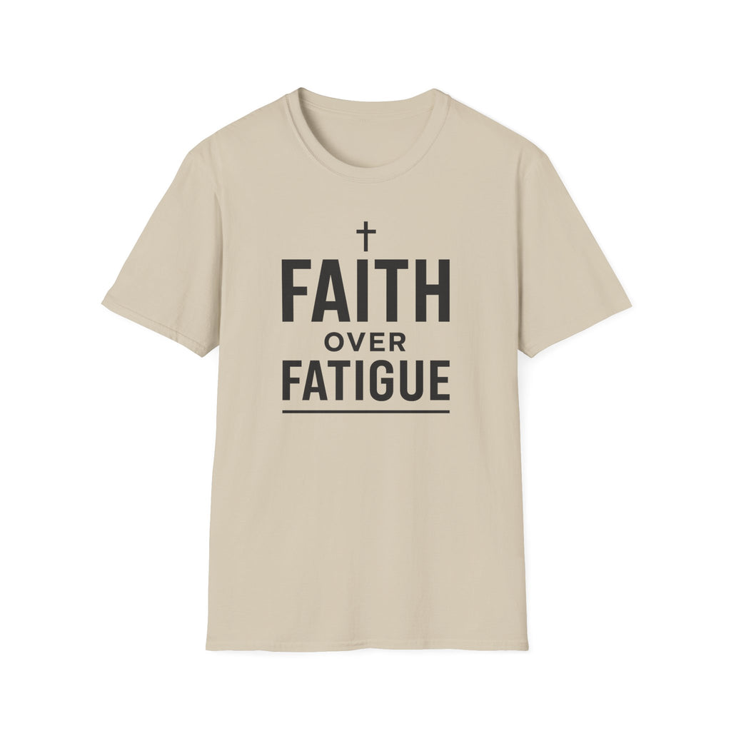 Faith Over Fatigue – Cross & Endurance Bold Tshirt