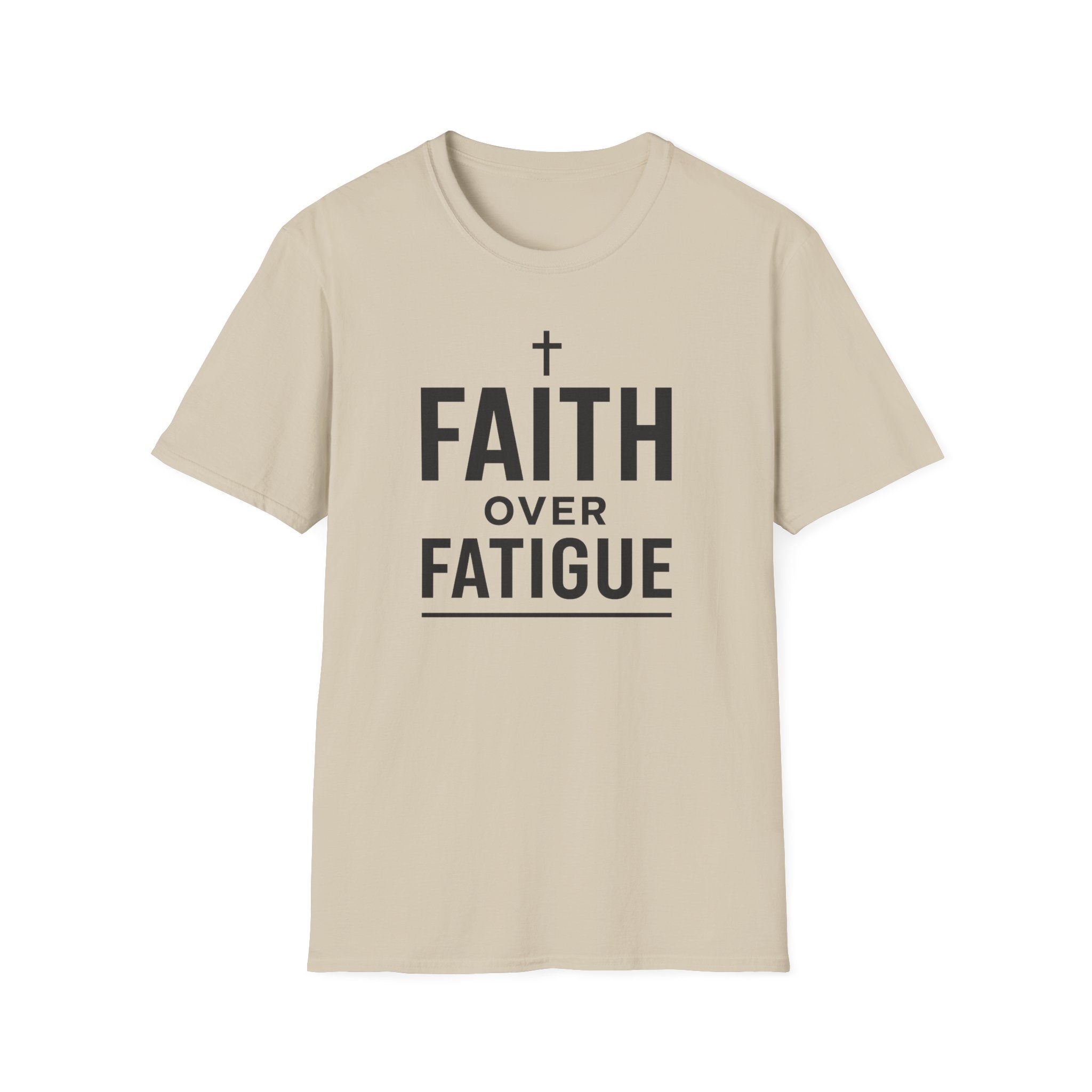 Faith Over Fatigue – Cross & Endurance Bold Tshirt