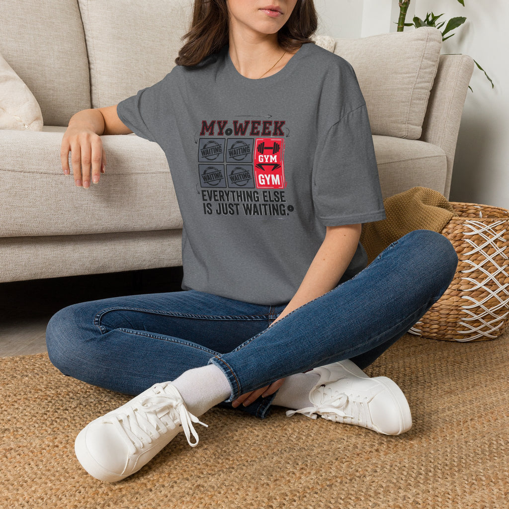 Waiting for gym - Week schedule T-Shirt
