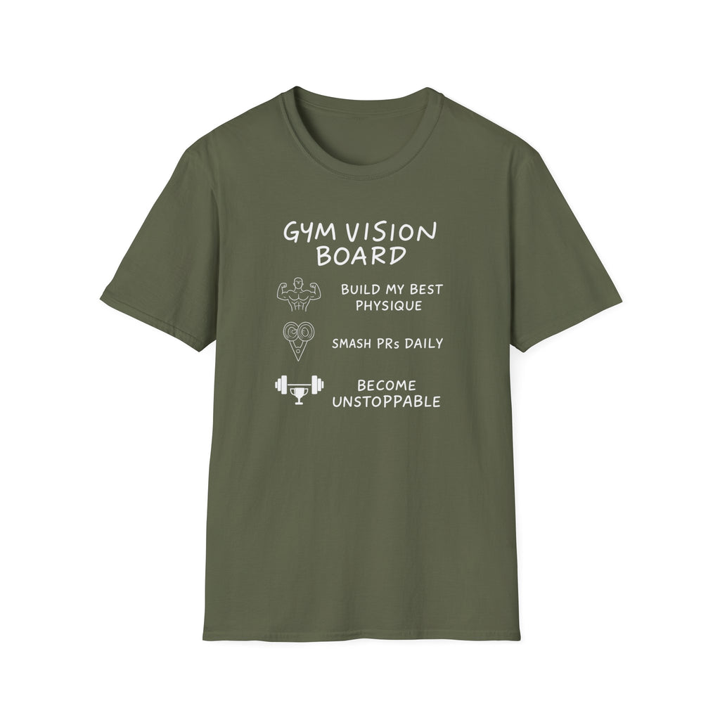 Gym Vision Board – Neon Goals Edition T-Shirt