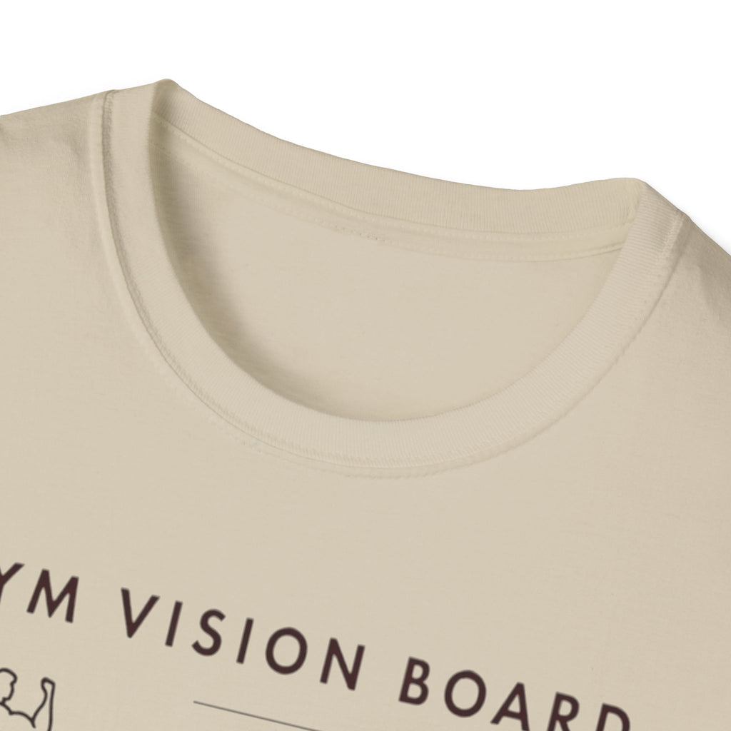 Gym Vision Board – Dark Mode Minimalist T-Shirt