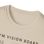Gym Vision Board – Dark Mode Minimalist T-Shirt