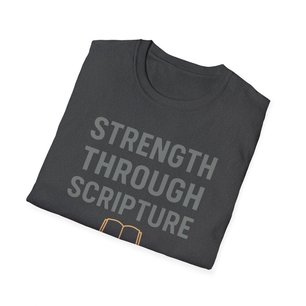 Strength Through Scripture – Bold Faith & Fitness Statement Tshirt