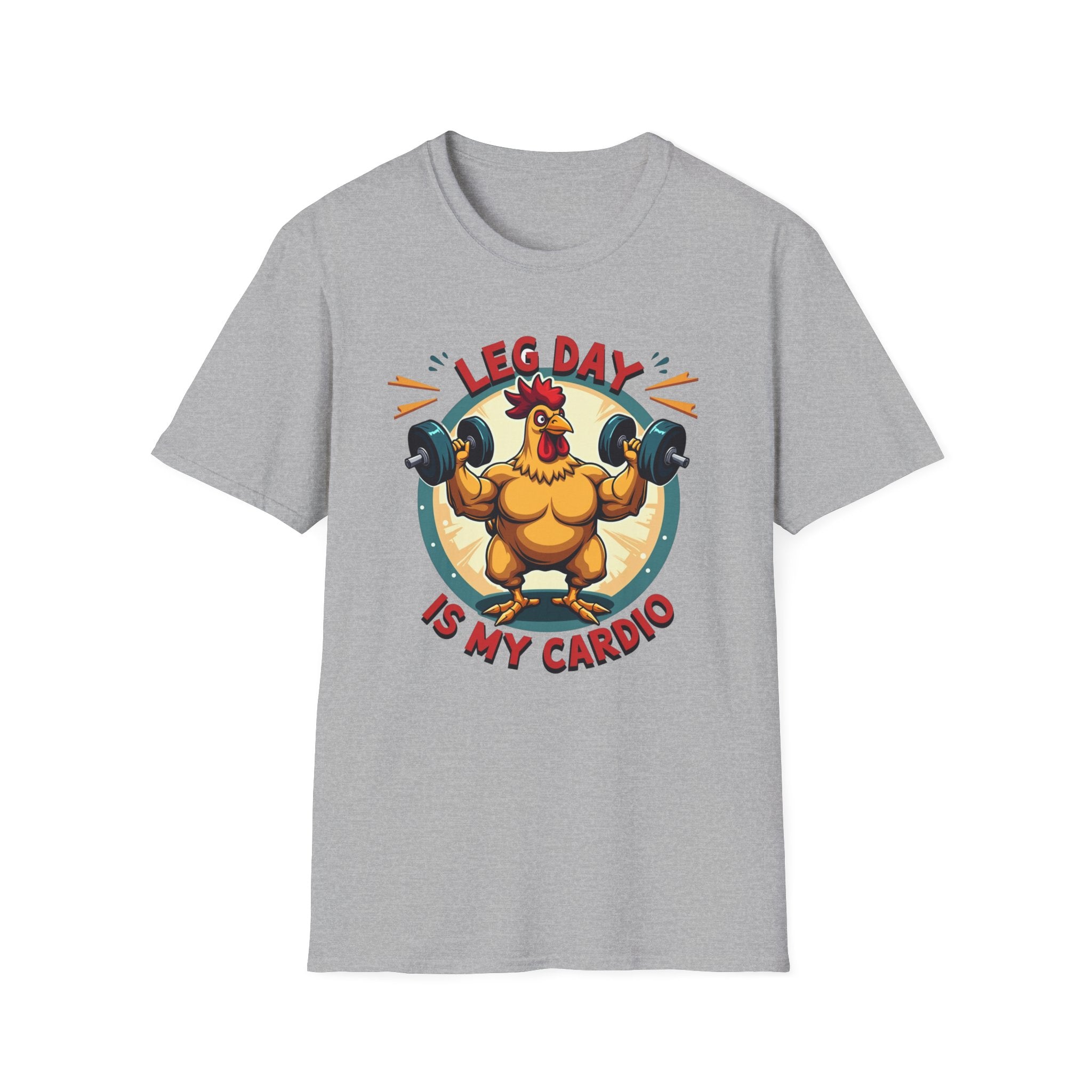 Leg Day Is My Cardio (Muscle Chicken Edition) T-Shirt