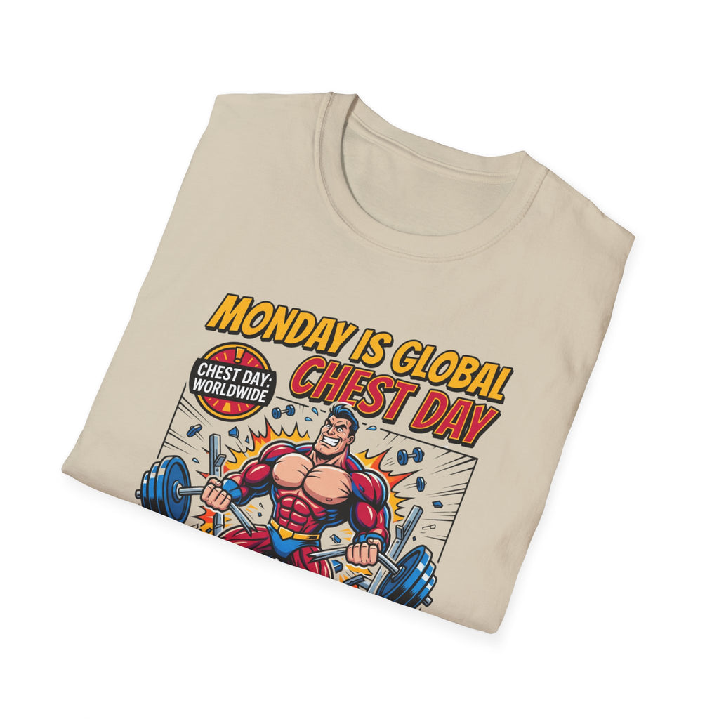 Monday is Global chest day - Comic T-Shirt