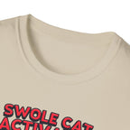 Swole Cat Activated – Pre-Workout Pouncer Edition T-Shirt