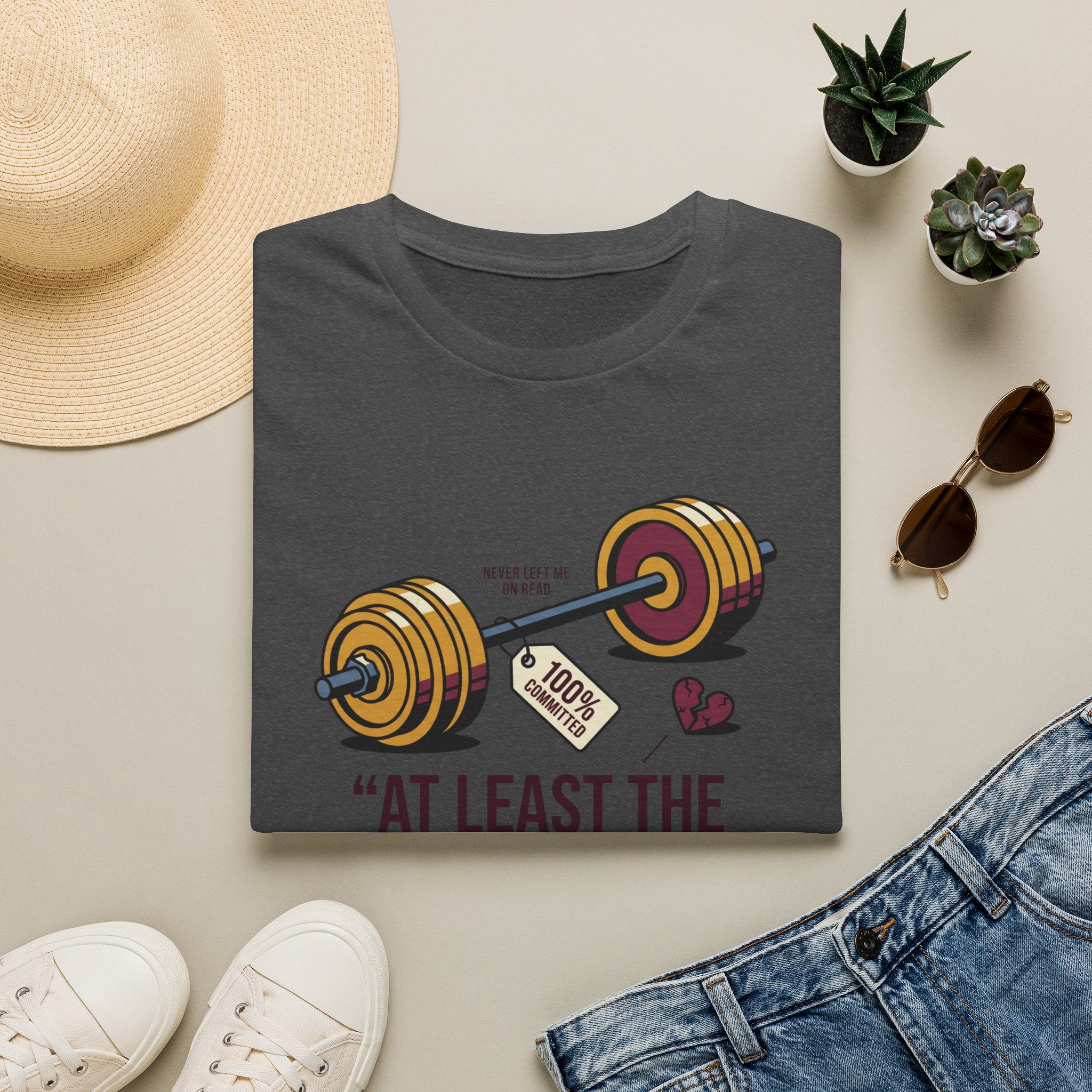 At least the barbell stays T-Shirt
