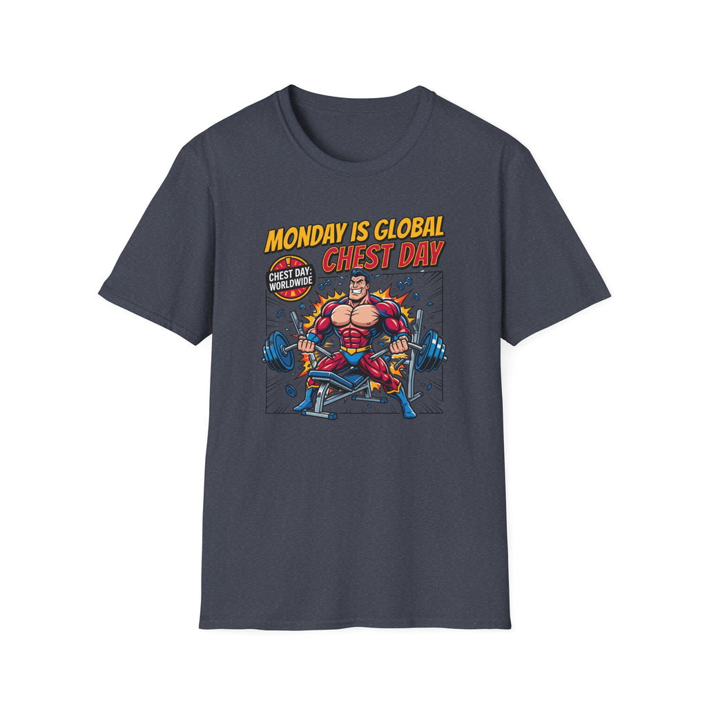 Monday is Global chest day - Comic T-Shirt