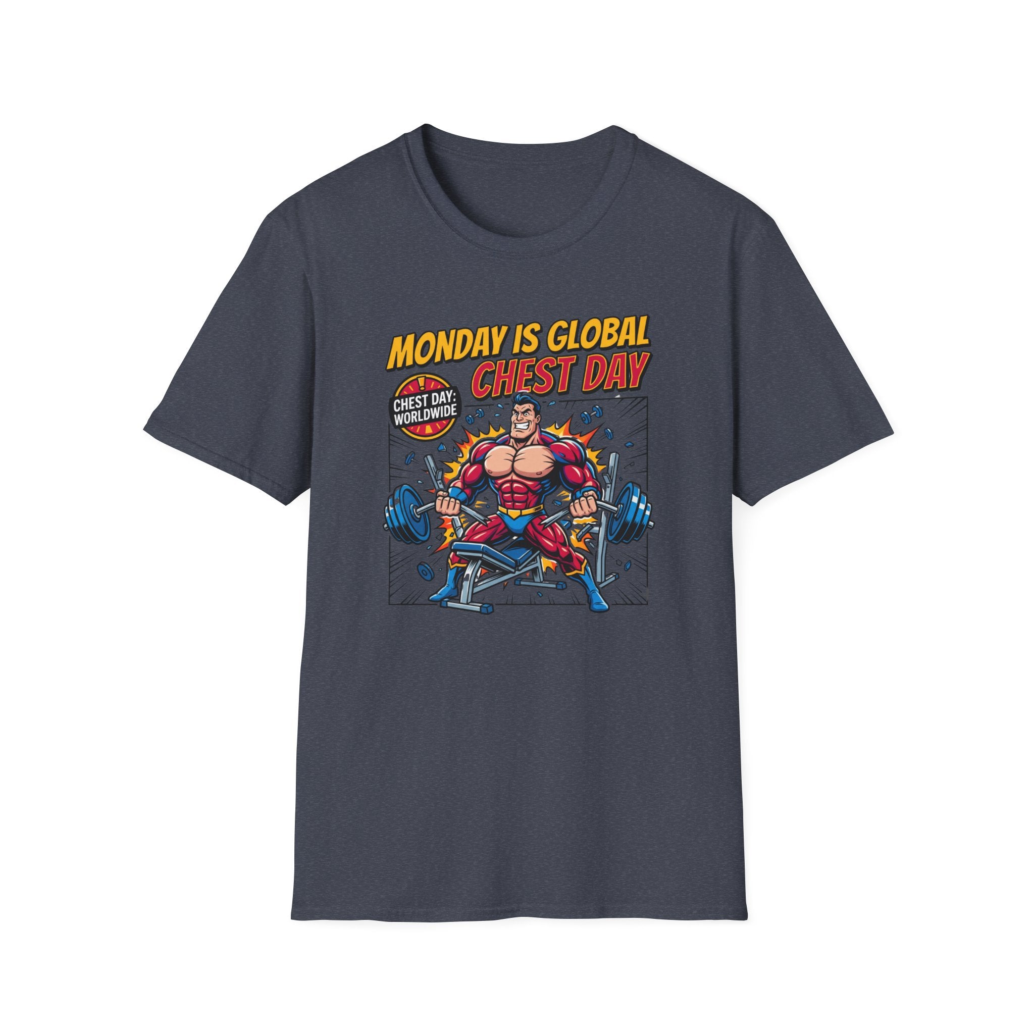 Monday is Global chest day - Comic T-Shirt