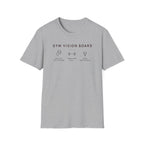 Gym Vision Board – Dark Mode Minimalist T-Shirt