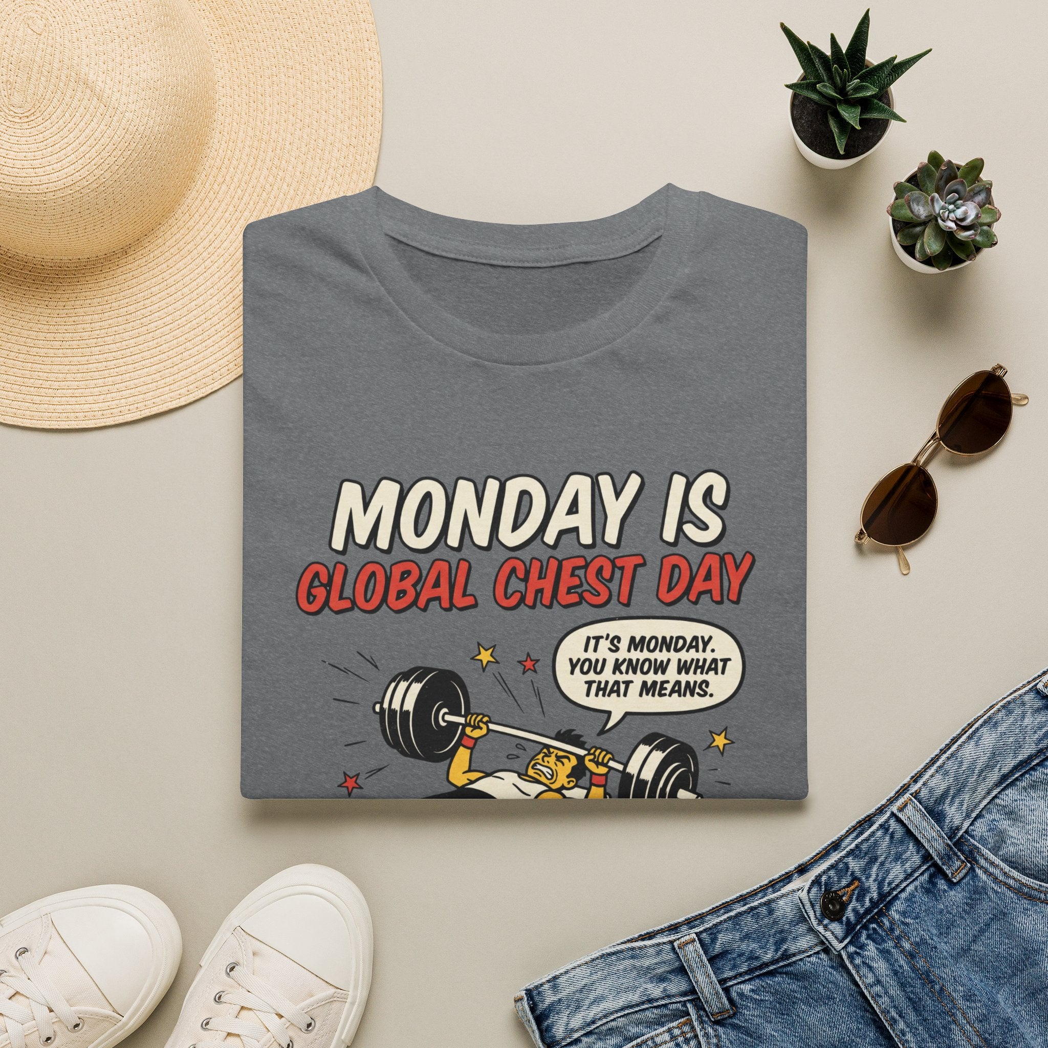 Monday is Global chest day - You knw what it means T-Shirt