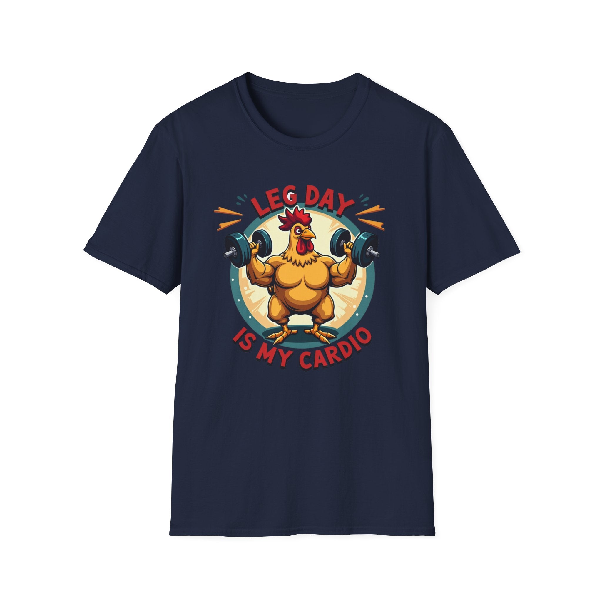 Leg Day Is My Cardio (Muscle Chicken Edition) T-Shirt