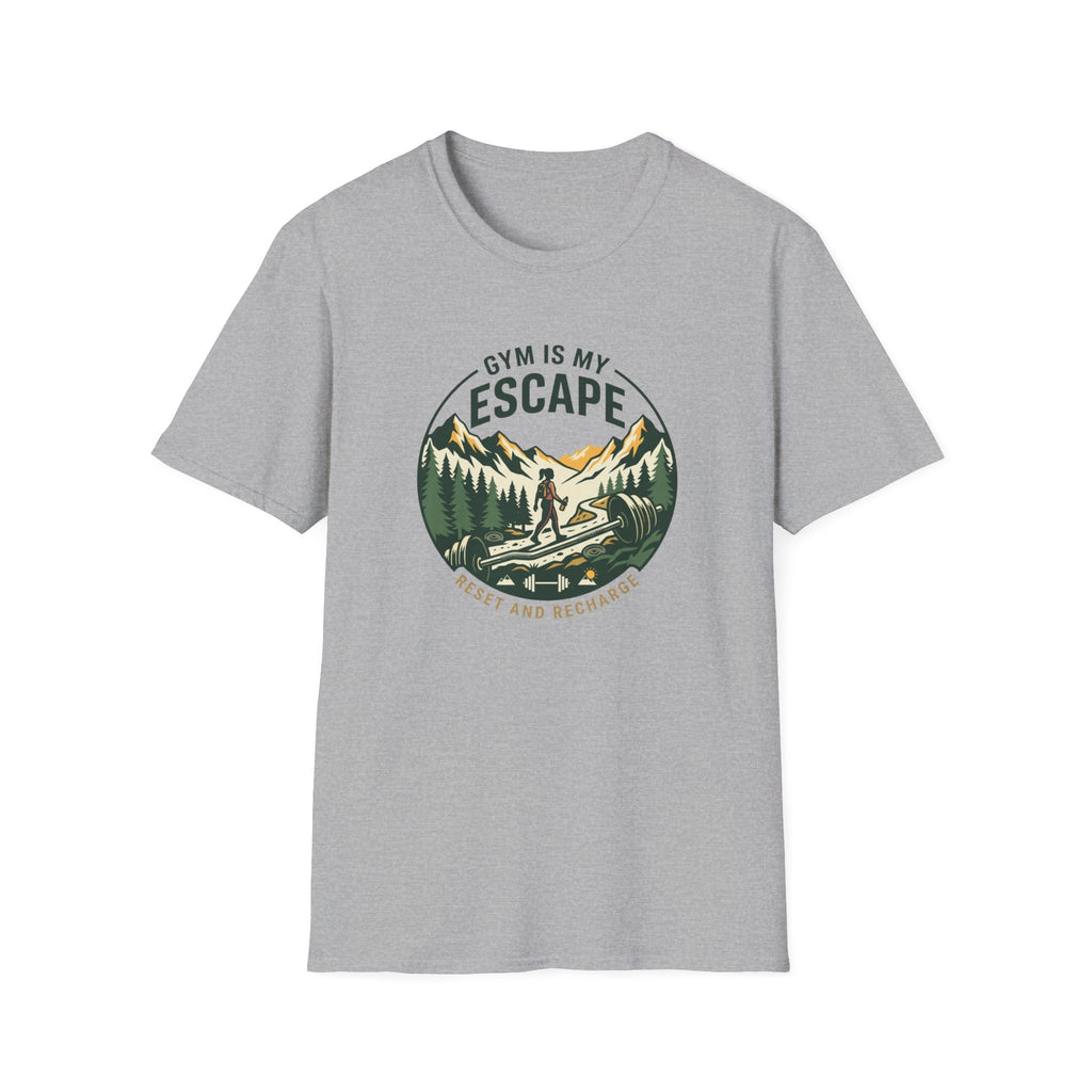 Gym is my escape - Adventure style T-Shirt