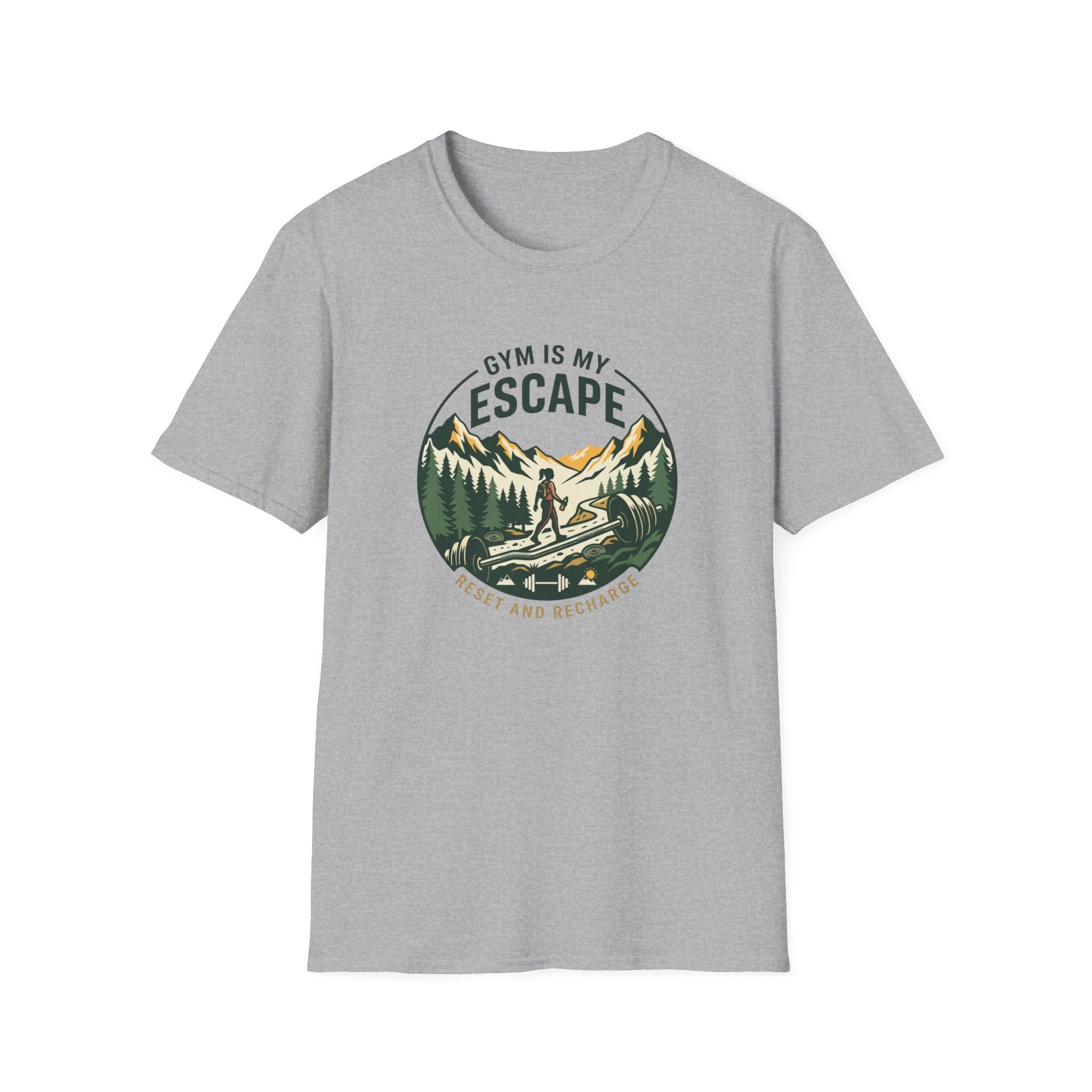 Gym is my escape - Adventure style T-Shirt