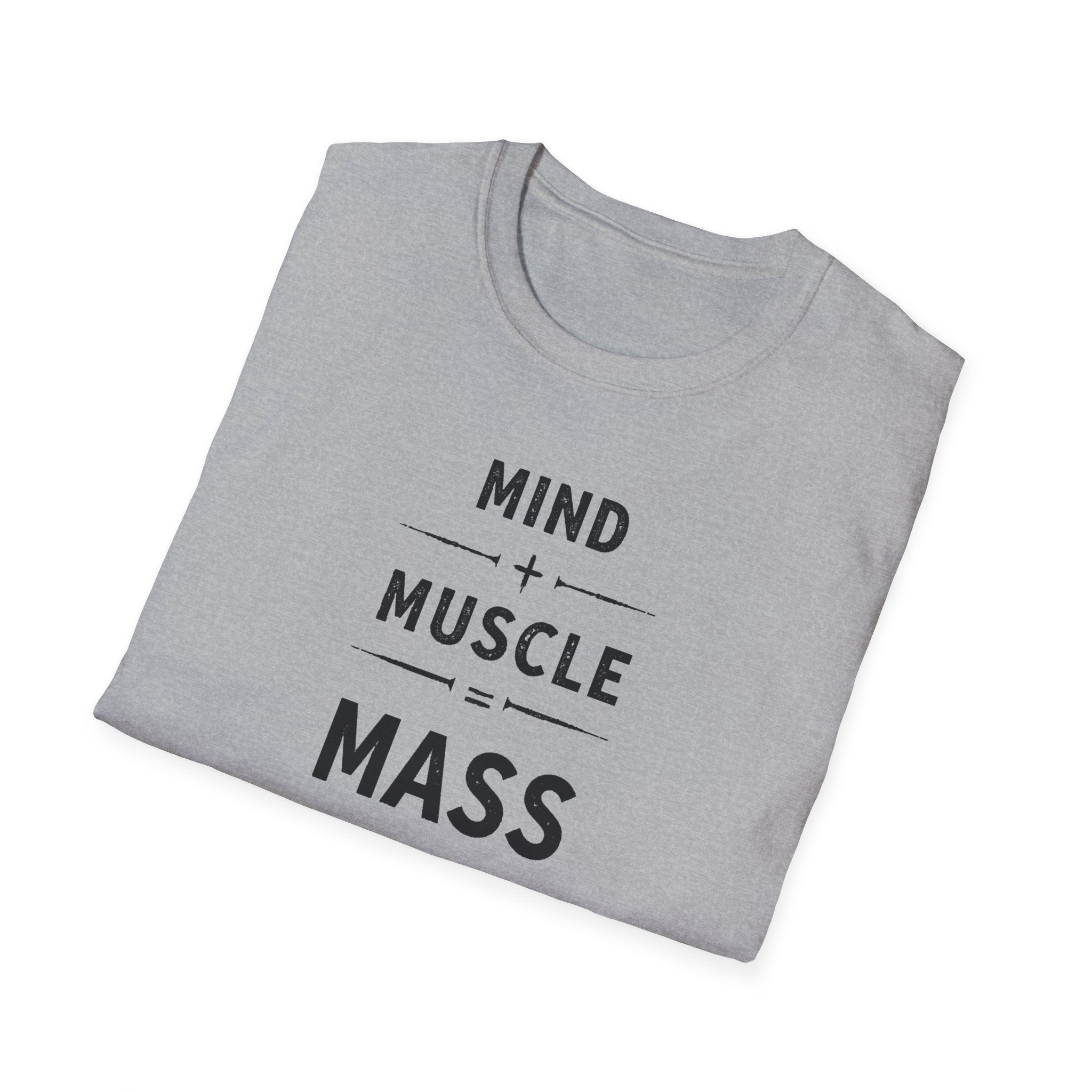 Mind + Muscle = Mass – Equation T-Shirt