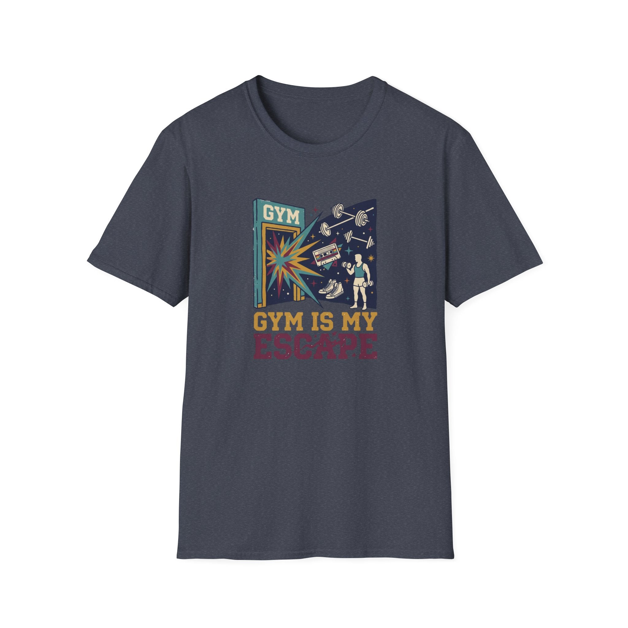 Gym is my escape - colorful T-Shirt