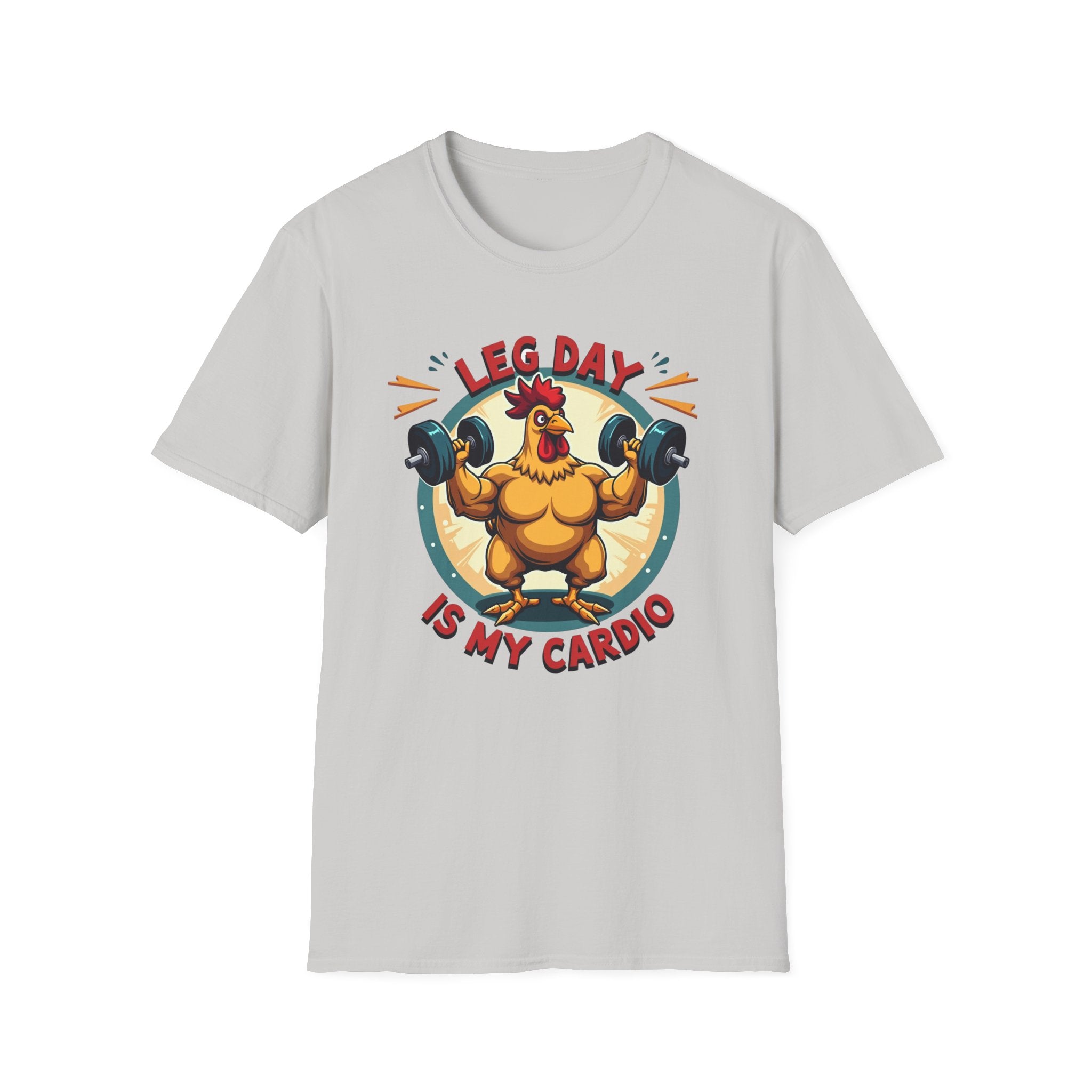 Leg Day Is My Cardio (Muscle Chicken Edition) T-Shirt
