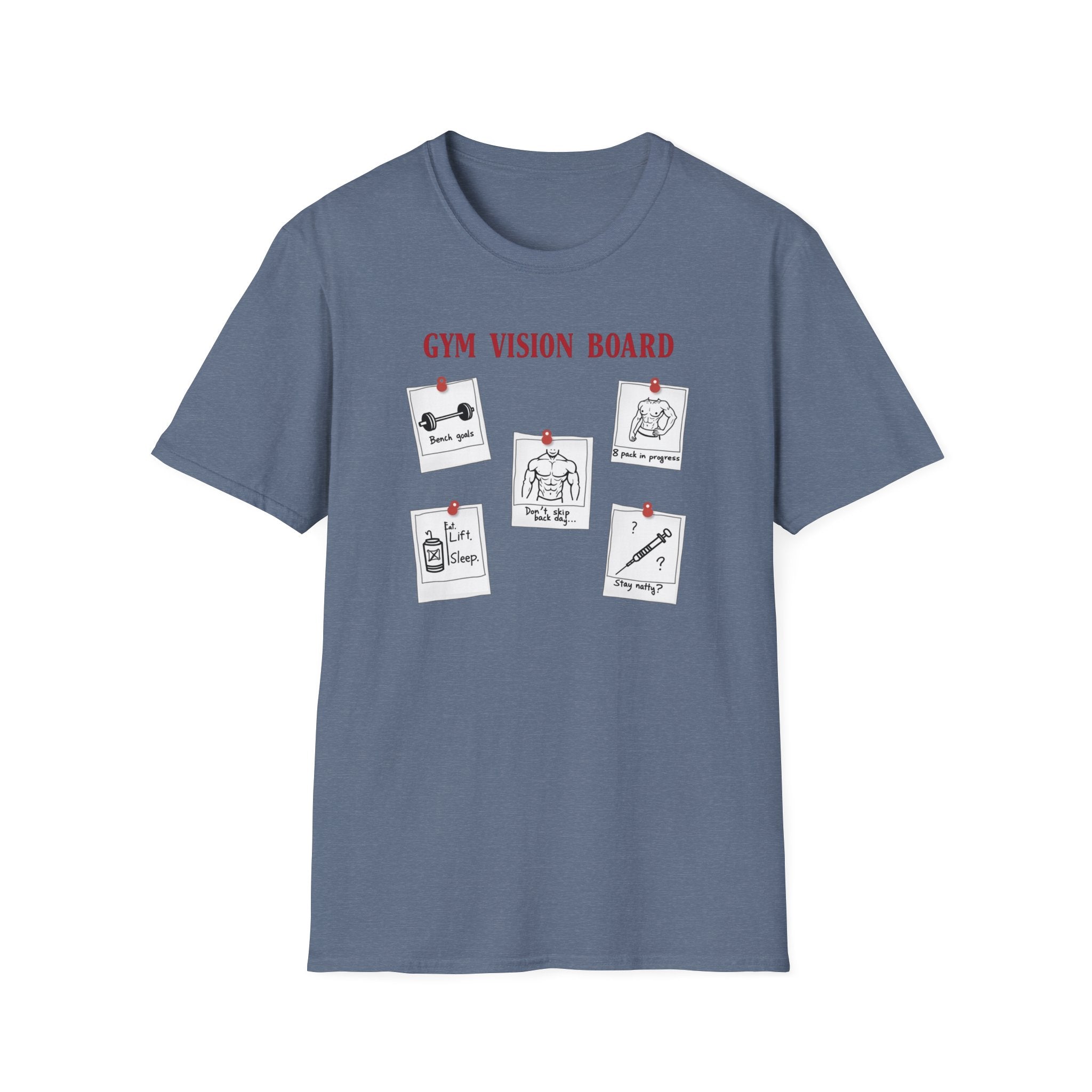 Gym Vision Board – Gains with a Side of Sarcasm T-Shirt