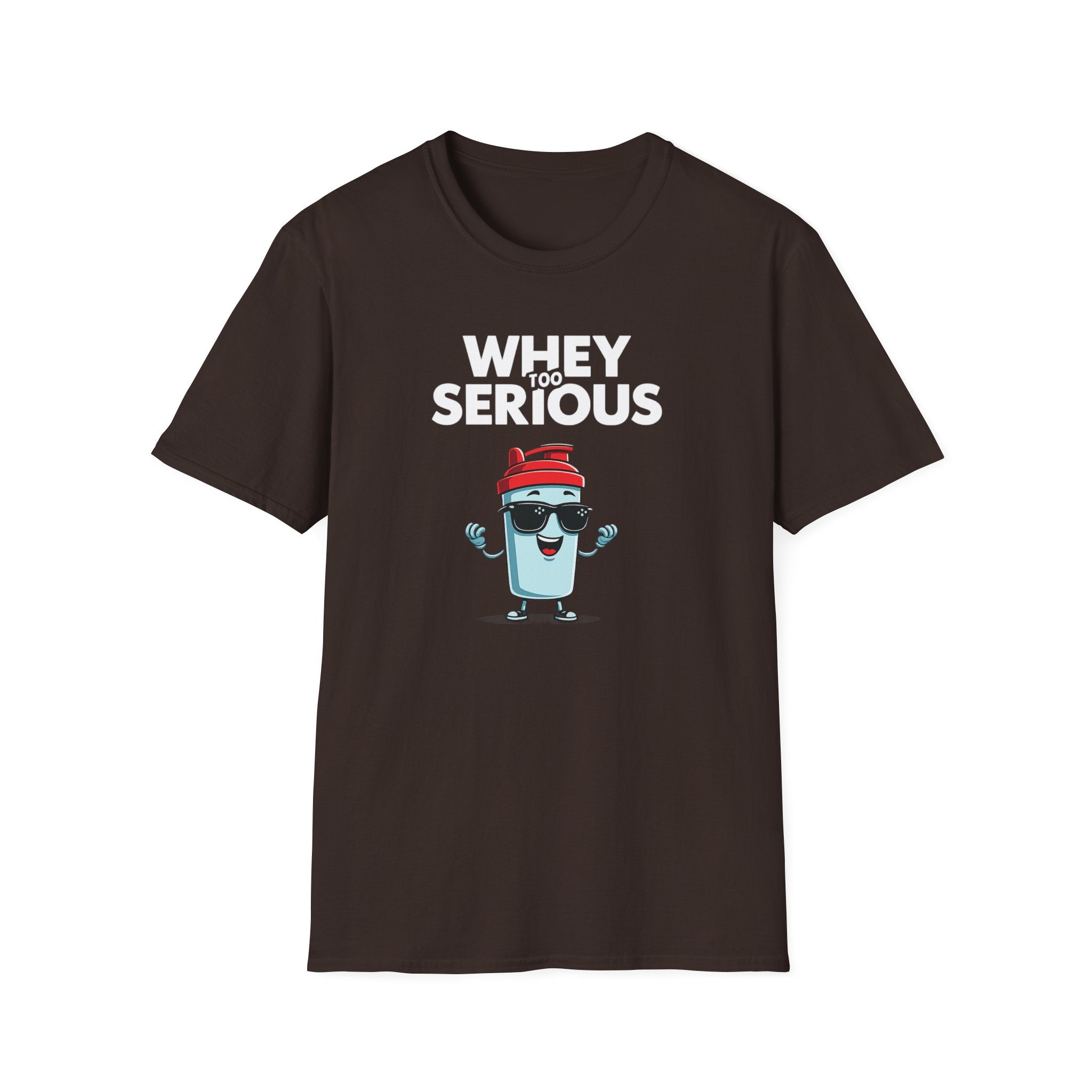 Whey Too Serious – Cartoon Shaker Edition T-Shirt