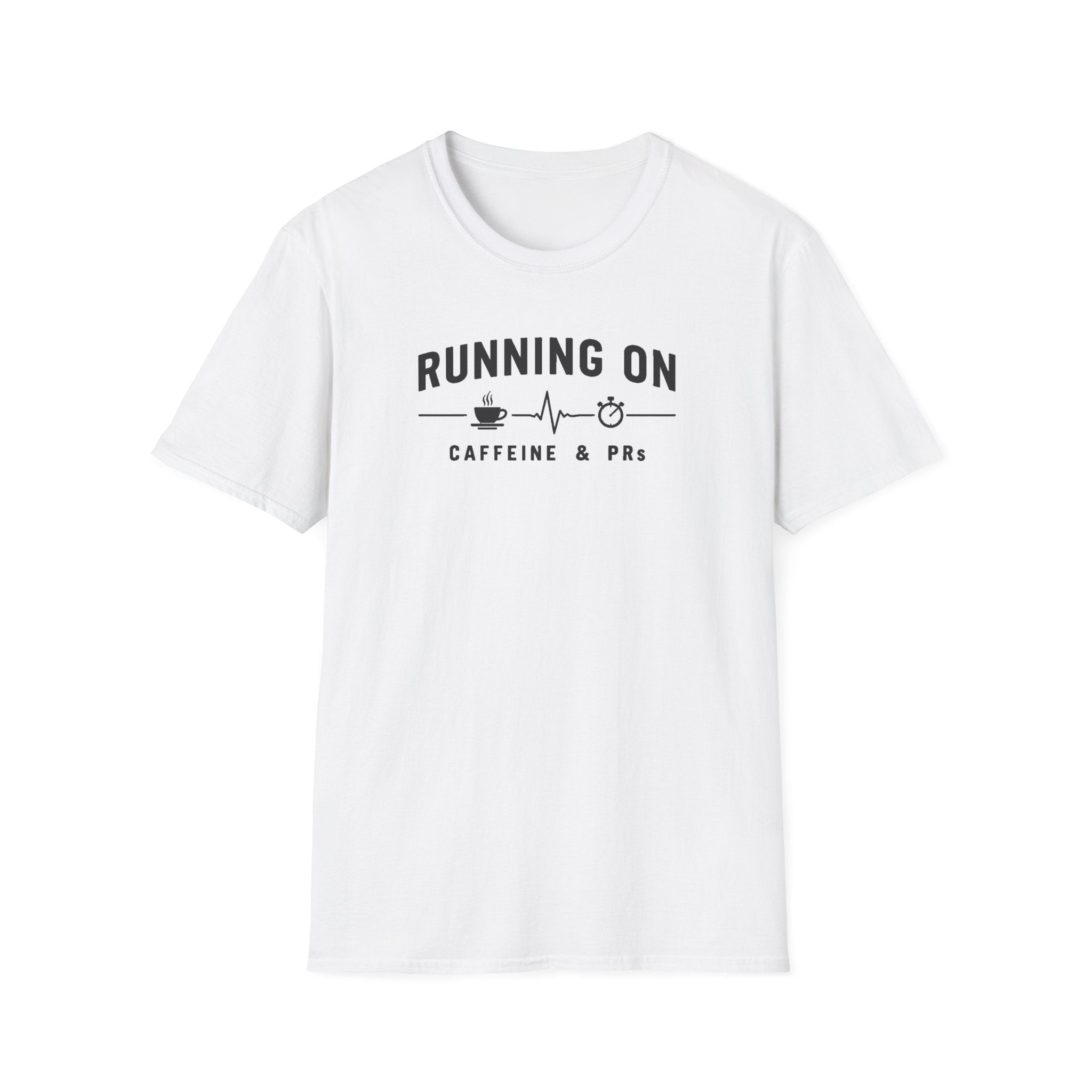 Running on Caffeine & PRs – Minimal Strength Mode T-Shirt