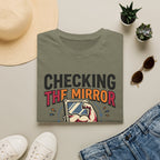 Checking the mirror is my Cardio T-Shirt