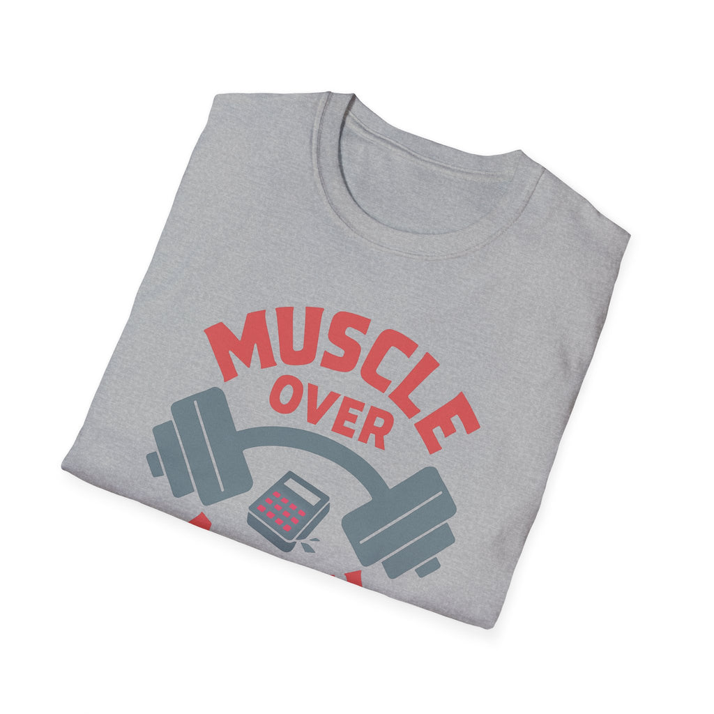 Muscle Over Math – Barbell Crunch Edition T-Shirt