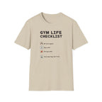 Gym Life Checklist – Satirical Edition T-Shirt