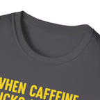 When Caffeine Kicks In – Comic Pop Brain Burst T-Shirt