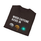 When Caffeine Kicks In – Brain Upgrade Sequence T-Shirt