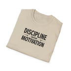 Discipline > Motivation – Barbell Edition T-Shirt