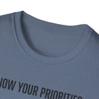Know your priorities - Rest can be scheduled copy T-Shirt