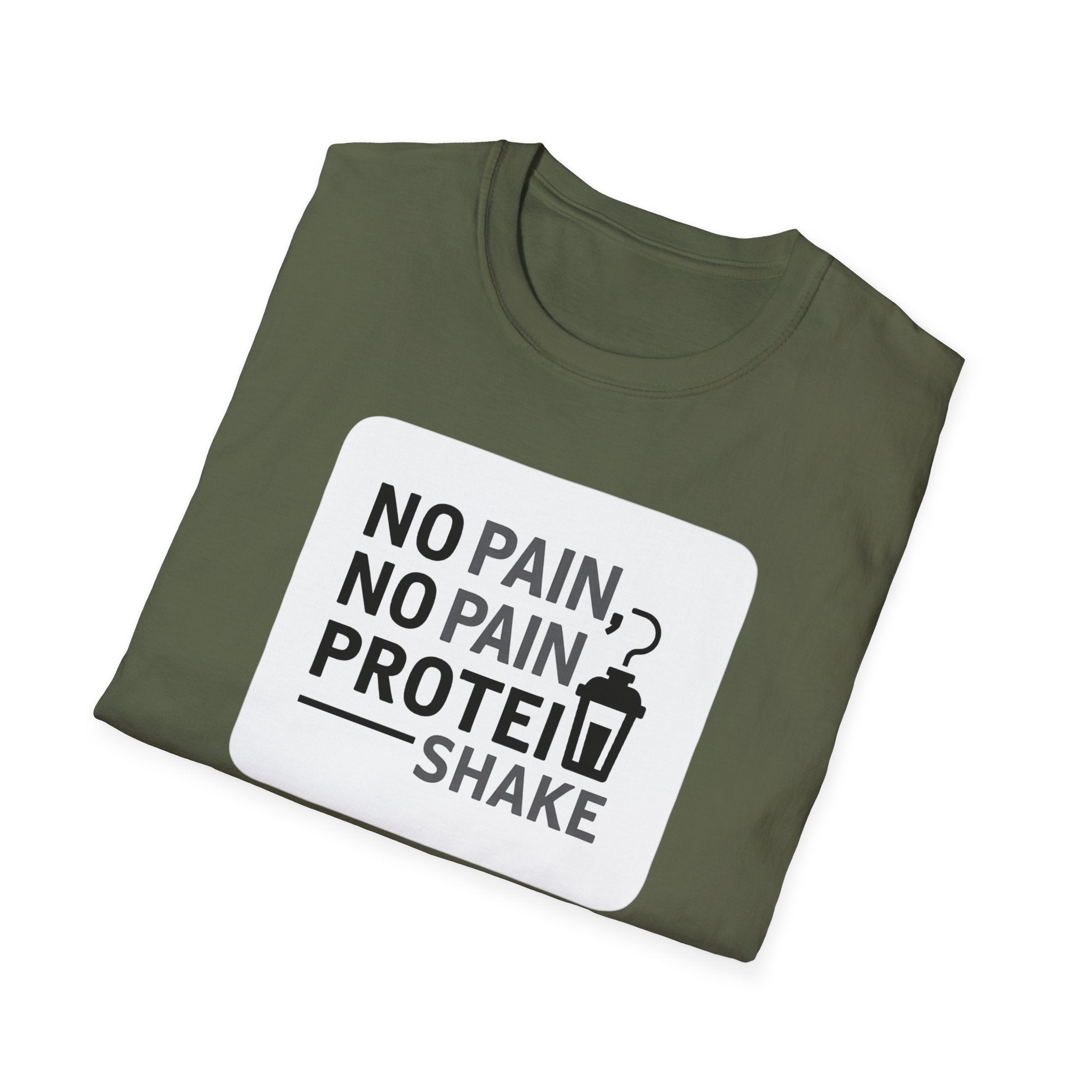 No Pain No Protein Shake Tshirt T-Shirt
