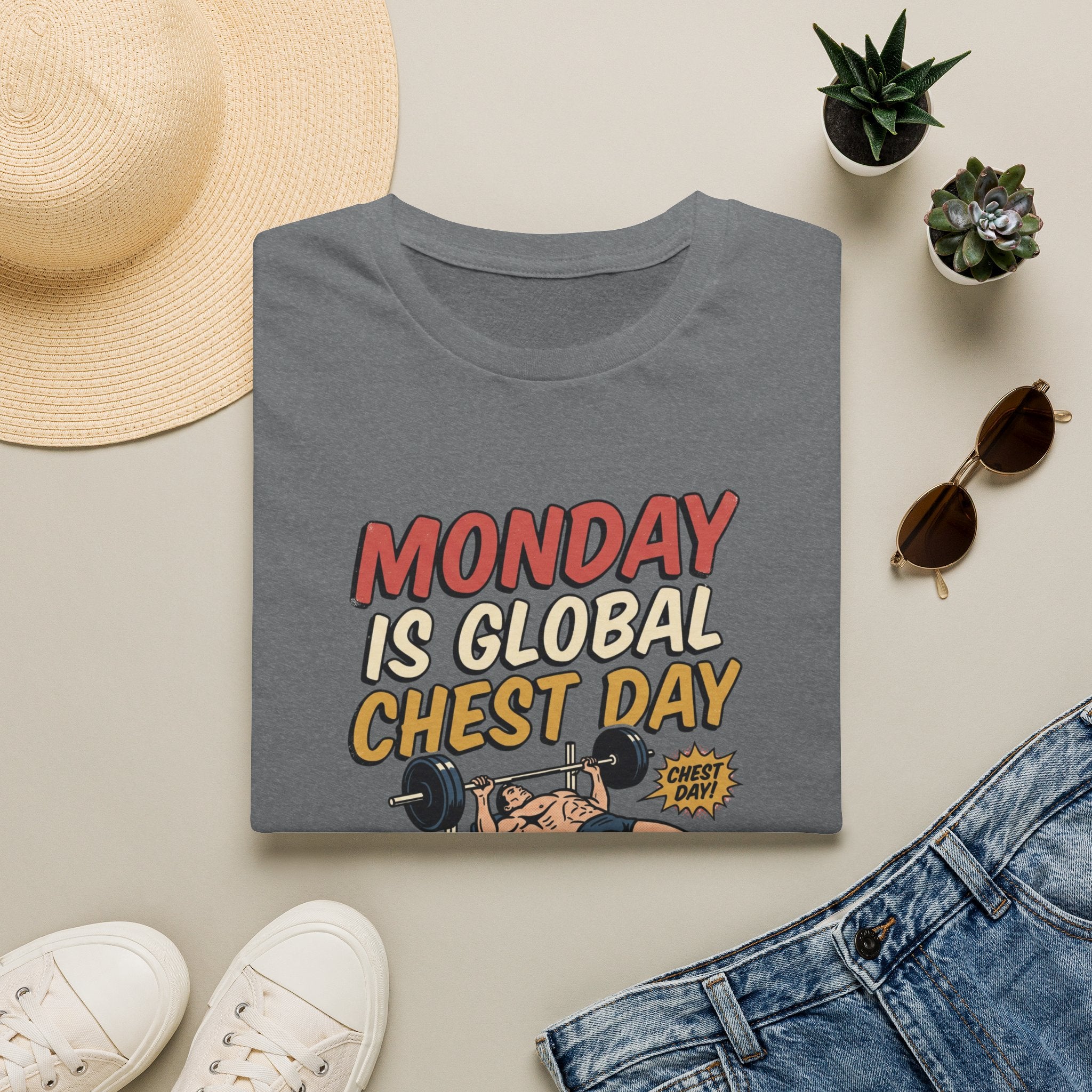 Monday is Global chest day - Another Monday, another pump T-Shirt