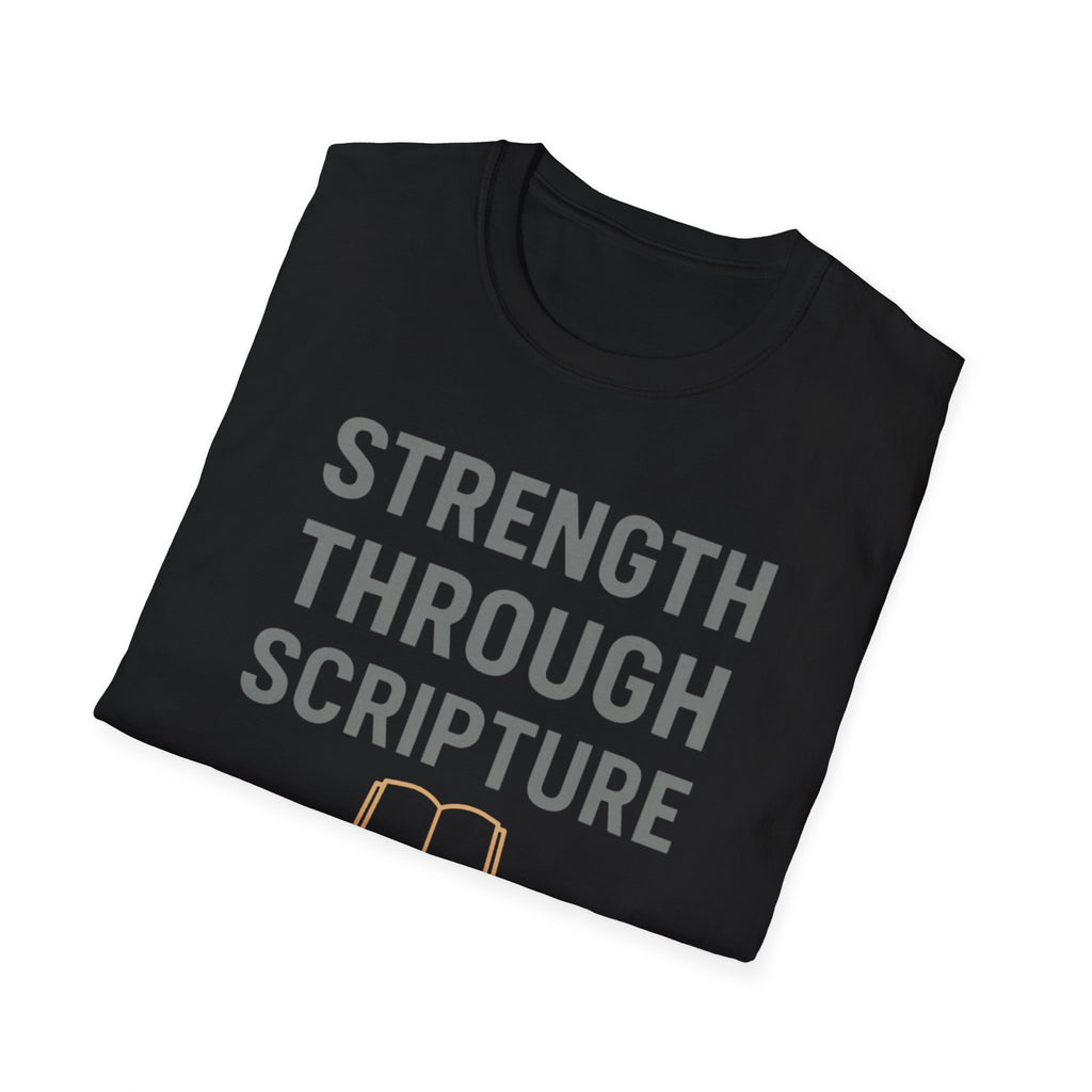 Strength Through Scripture – Bold Faith & Fitness Statement Tshirt