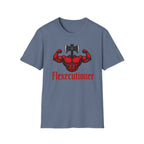 Flexecutioner – Muscular Axe Warrior Emblem T-Shirt