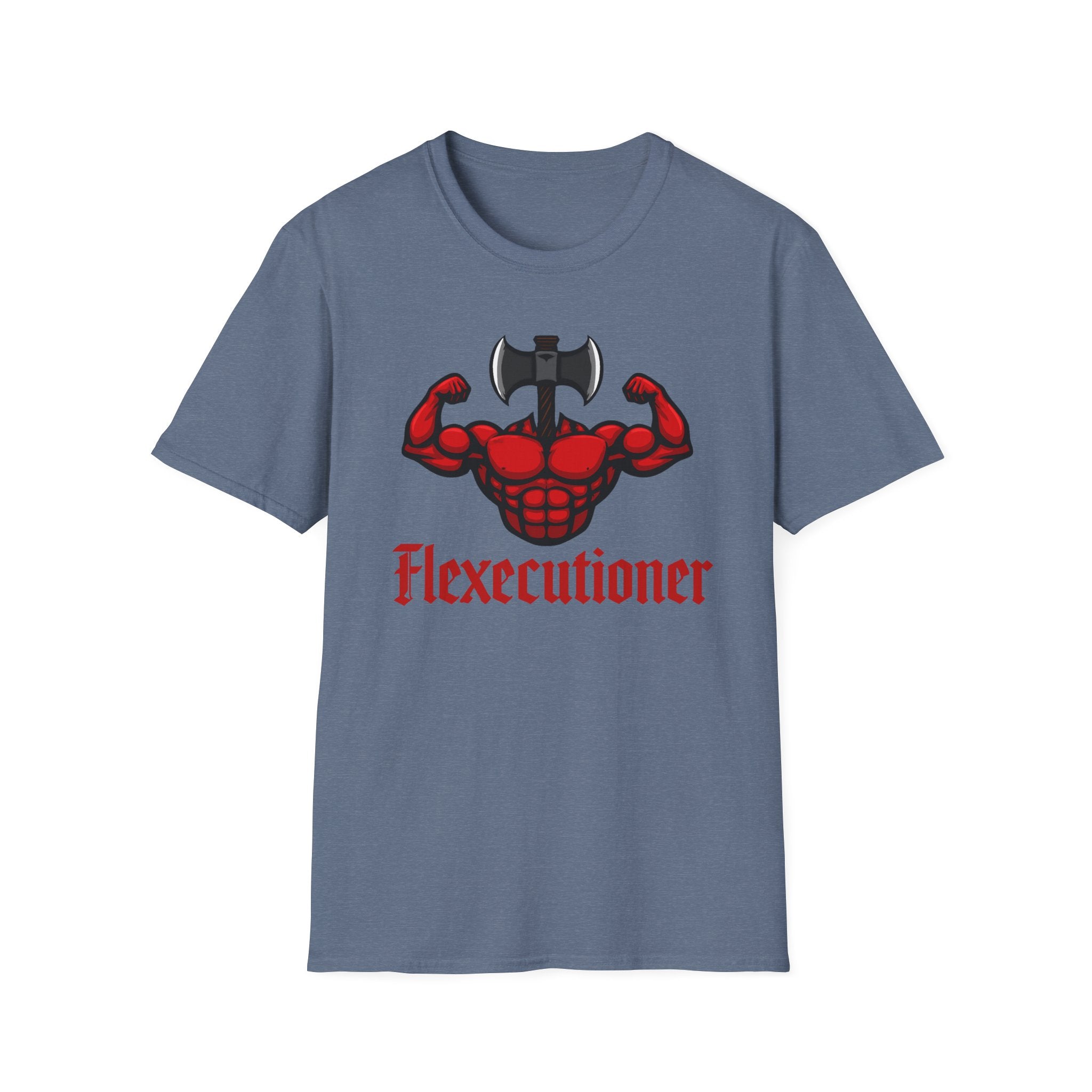 Flexecutioner – Muscular Axe Warrior Emblem T-Shirt