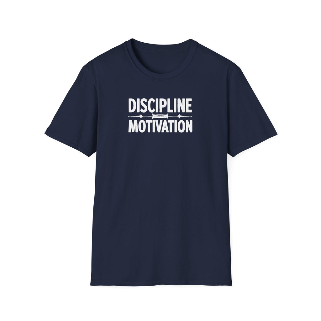 Discipline > Motivation – Barbell Edition T-Shirt