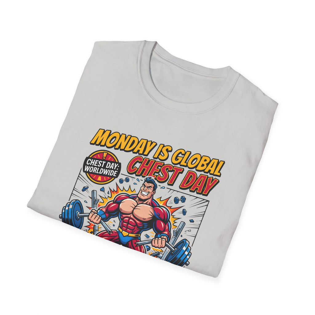 Monday is Global chest day - Comic T-Shirt