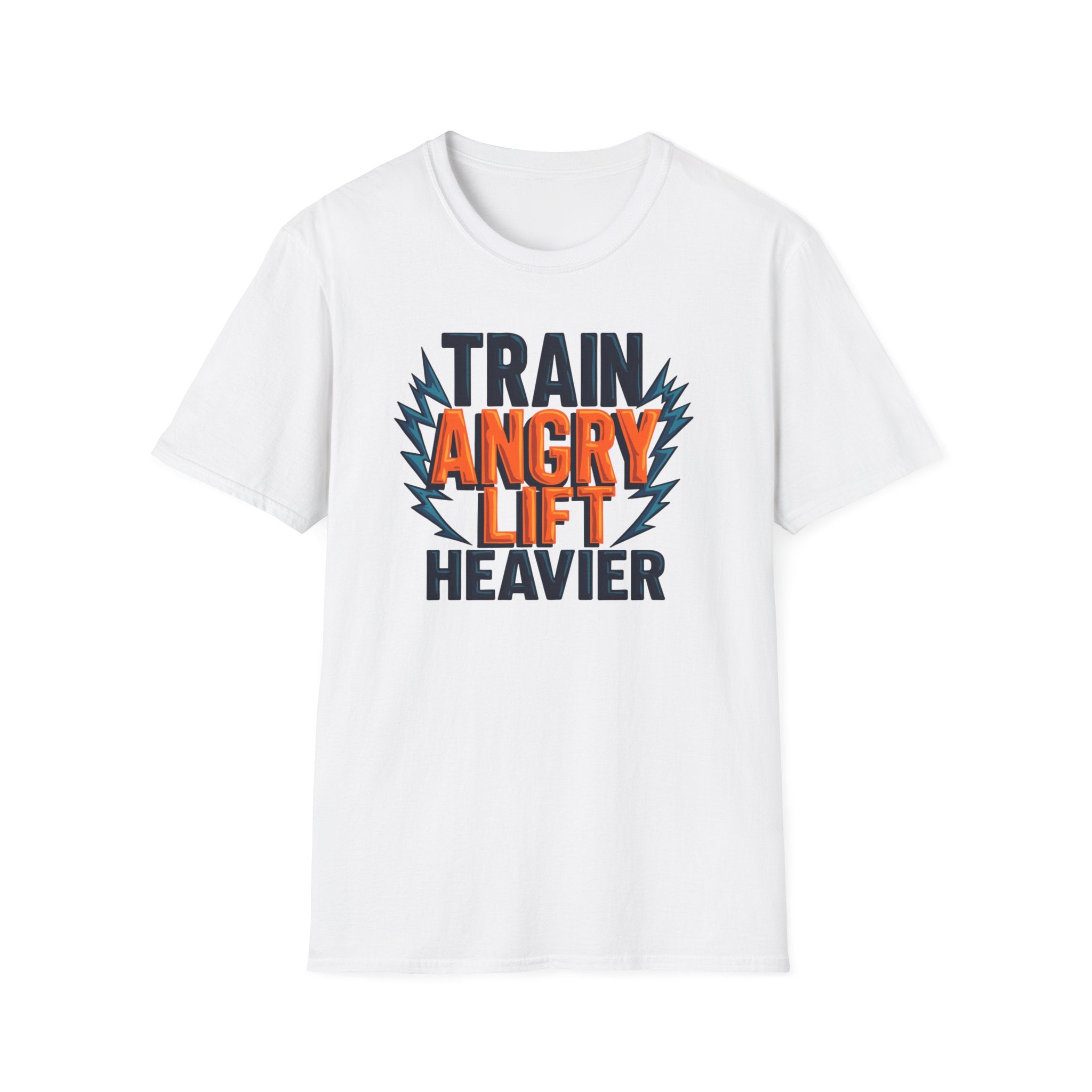 Train Angry, Lift Heavier typo T-Shirt