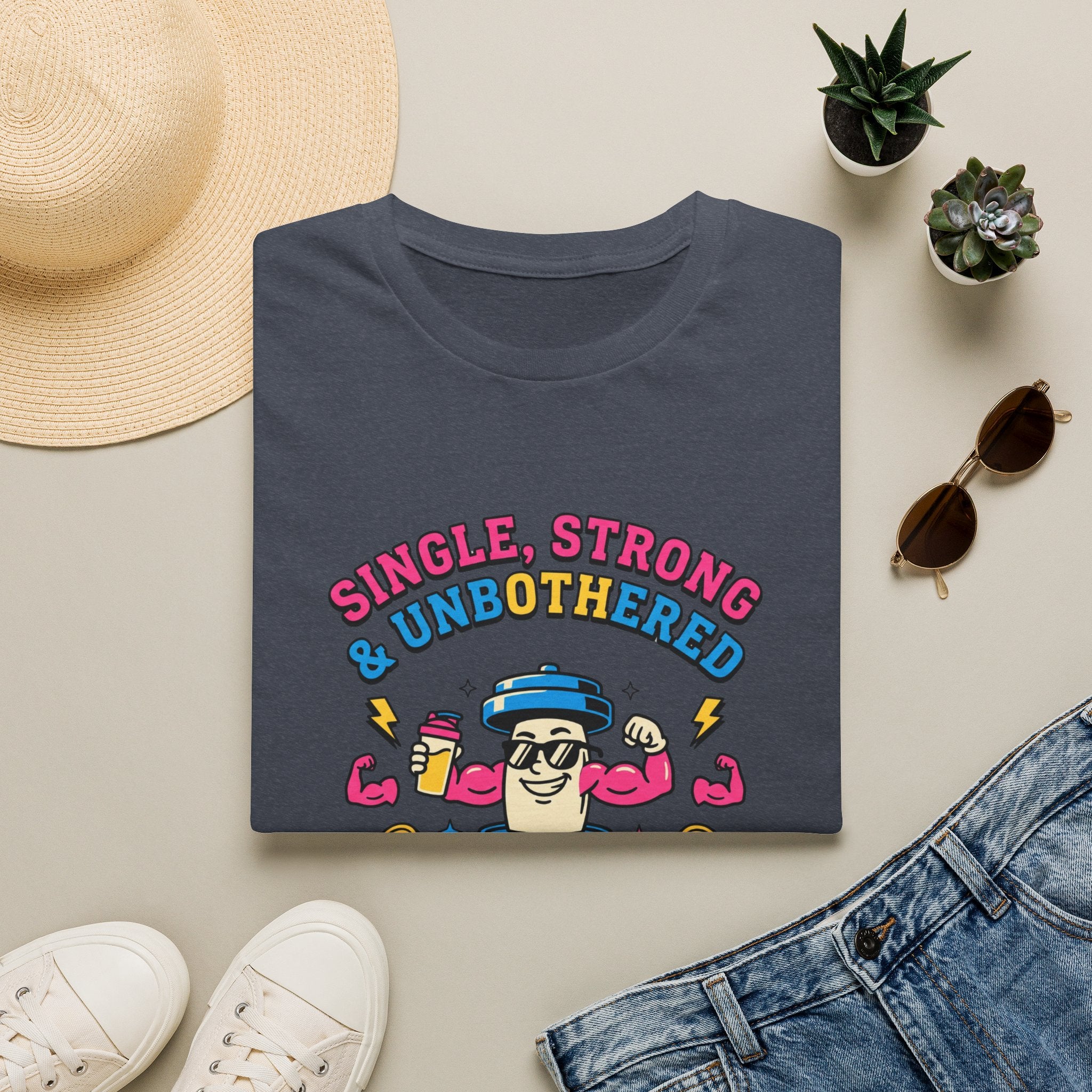 Single strong and unbothered T-Shirt