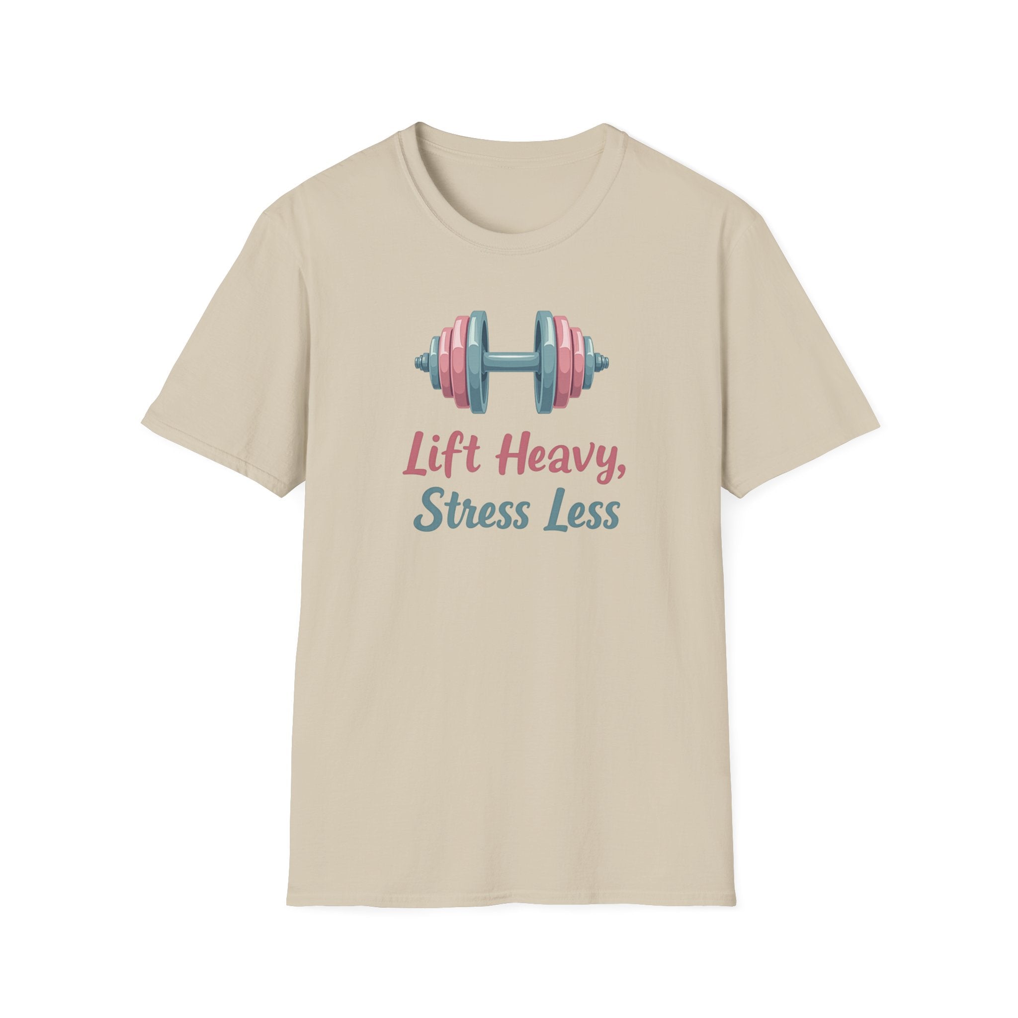 Lift Heavy, Stress Less – Barbell Bliss Edition T-Shirt