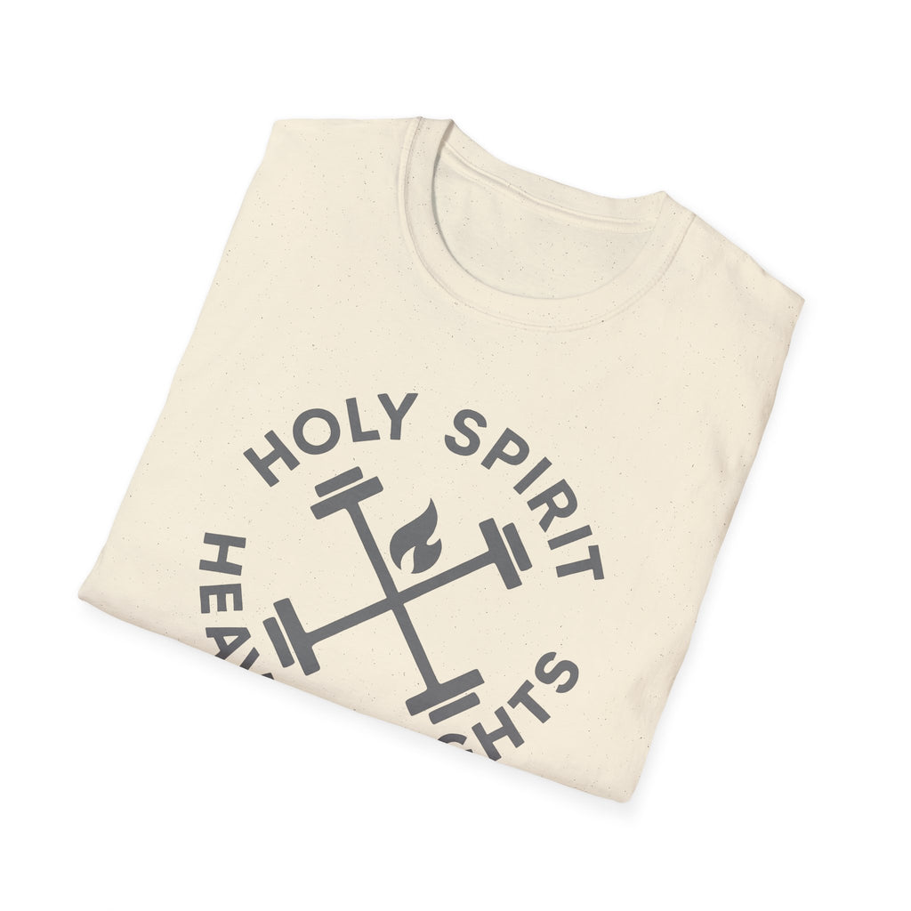Holy Spirit. Heavy Weights. – Crossed Barbells Emblem Tshirt