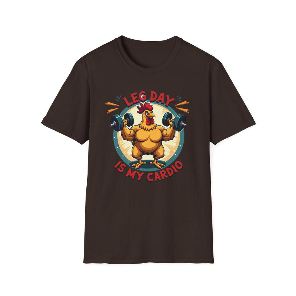 Leg Day Is My Cardio (Muscle Chicken Edition) T-Shirt