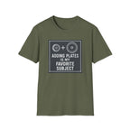 Adding Plates Is My Favorite Subject – Minimal Chalkboard Stylen Tshirt